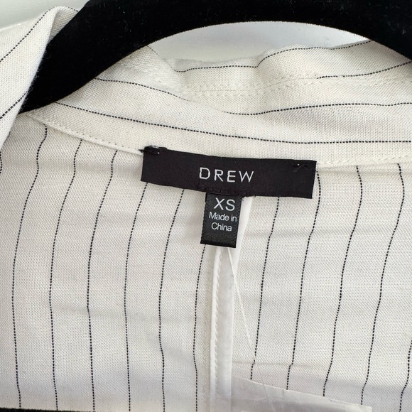 DREW Cream Striped Blazer - Picture 2 of 5